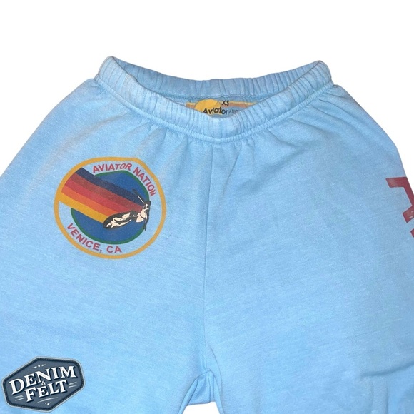 Aviator Nation Unisex Blue Venice Ca Logo Sweatpants | PRELOVED!!🩵 - Picture 14 of 16